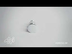 ALFI brand AB8055-W White Ceramic Mushroom Top Pop Up Drain for Sinks without Overflow