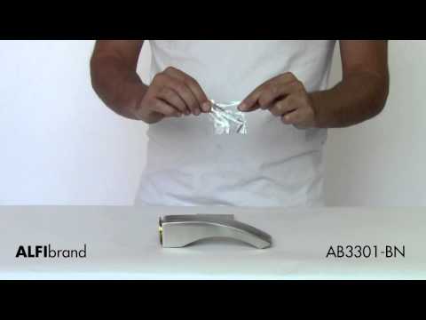 ALFI brand AB3301-BN Brushed Nickel Curved Wallmounted Tub Filler Bathroom Spout