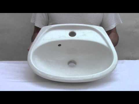ALFI brand AB102 Small White Wall Mounted Porcelain Bathroom Sink Basin