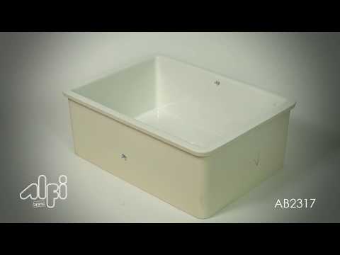 ALFI brand AB2317 23" White Fireclay Undermount Kitchen Sink