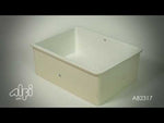 ALFI brand AB2317 23" White Fireclay Undermount Kitchen Sink