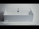 ALFI brand ABC901-W White 24" Modern Rectangular Above Mount Ceramic Sink with Faucet Hole