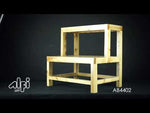 ALFI brand AB4402 20" Double Wooden Stepping Stool Multi-Purpose Accessory