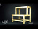 ALFI brand AB4402 20" Double Wooden Stepping Stool Multi-Purpose Accessory