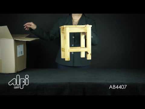 ALFI brand AB4407 10"x10" Square Wooden Bench/Stool Multi-Purpose Accessory