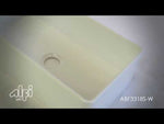 ALFI brand ABF3618 36" White Thin Wall Single Bowl Smooth Apron Fireclay Kitchen Farm Sink