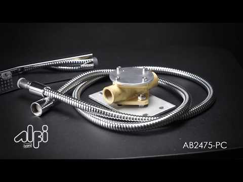 ALFI brand AB2475-PC Polished Chrome Single Hole Floor Mounted Tub Filler