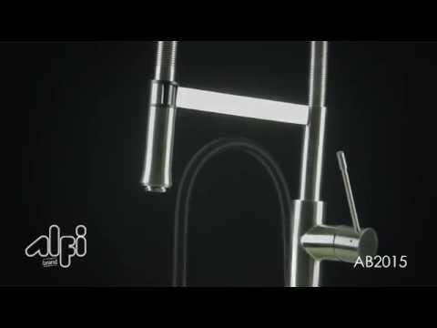 ALFI brand AB2015 Brushed Gooseneck Single Hole Faucet