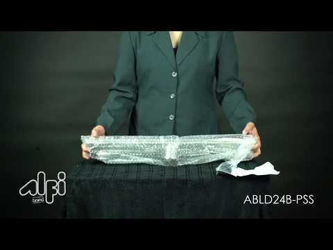 ALFI brand ABLD24B-PSS 24" Modern Polished Stainless Steel Linear Shower Drain with Solid Cover