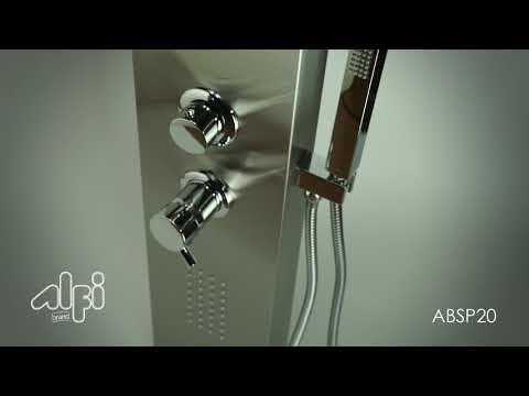 ALFI brand ABSP20 Modern Stainless Steel Shower Panel with 2 Body Sprays