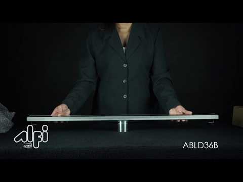 ALFI brand ABLD36B-BSS 36" Modern Brushed Stainless Steel Linear Shower Drain with Solid Cover