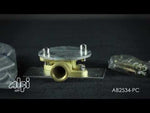 ALFI brand AB2534-BN Brushed Nickel Single Lever Floor Mounted Tub Filler Mixer w Hand Held Shower Head