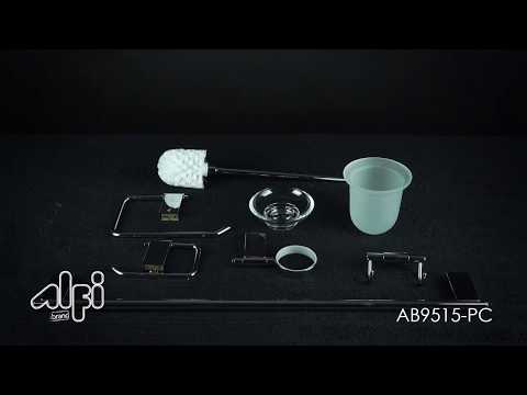 ALFI brand AB9515-PC Polished Chrome 6 Piece Matching Bathroom Accessory Set