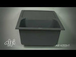 ALFI brand AB1620DI-T Titanium 34" Single Bowl Granite Composite Kitchen Sink with Drainboard