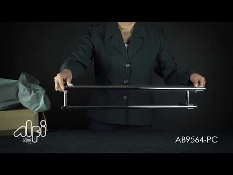 ALFI brand AB9564-PC Polished Chrome 26 inch Towel Bar & Shelf Bathroom Accessory