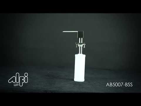 ALFI brand AB5007-BSS Modern Square Brushed Stainless Steel Soap Dispenser