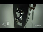 ALFI brand ABSP65B Black Aluminum Shower Panel with 2 Body Sprays and Rain Shower Head