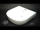 ALFI brand AB110  20" White D-Bowl Porcelain Wall Mounted Bath Sink