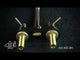 ALFI brand AB1400-BN Brushed Nickel Two-Handle 4'' Centerset Bathroom Faucet