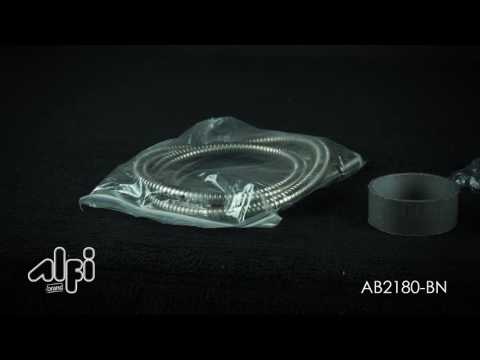 ALFI brand AB2180-BN Brushed Nickel Single Lever Floor Mounted Tub Filler Mixer w Hand Held Shower Head