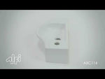 ALFI brand ABC114 White 18" Small Wall Mounted Ceramic Sink with Faucet Hole