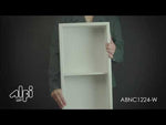 ALFI brand 12 x 24 White Matte Stainless Steel Vertical Double Shelf Bath Shower Niche