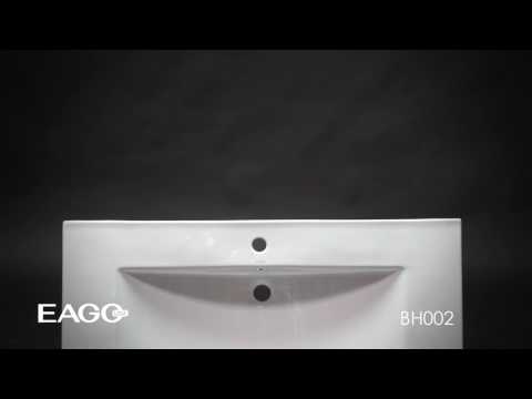 EAGO BH002 White Ceramic 40"x19" Rectangular Drop In Sink