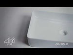 ALFI brand ABC902-W White 24" Modern Rectangular Above Mount Ceramic Sink