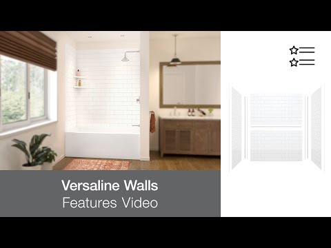 MAAX 107180-000-270-000 Versaline 60 in. Alcove Wall Kit - Subway in White
