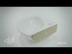 ALFI brand ABC120 White 22" Corner Wall Mounted Ceramic Sink with Faucet Hole
