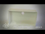 ALFI brand AB536-W White 36" Smooth Apron Single Bowl Fireclay Farm Sink
