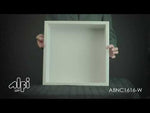 ALFI brand 16" x 16" White Matte Stainless Steel Square Single Shelf Bath Shower Niche