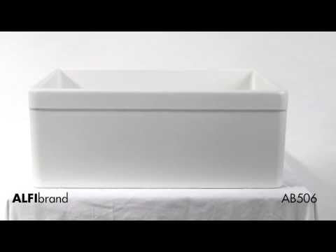 ALFI brand AB506-W White 26" Decorative Lip Apron Single Bowl Fireclay Farmhouse Kitchen Sink