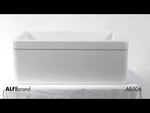 ALFI brand AB506-W White 26" Decorative Lip Apron Single Bowl Fireclay Farmhouse Kitchen Sink