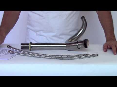 ALFI brand AB1570-BN Tall Wave Brushed Nickel Single Lever Bathroom Faucet