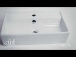 ALFI brand ABC122 White 22" Rectangular Wall Mounted Ceramic Sink with Faucet Hole