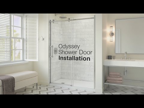 MAAX 137420-900-343-000 Odyssey SC 57-59 ½ x 78in. 8 mm Sliding Shower Door for Alcove Installation with Clear glass in Brushed Gold
