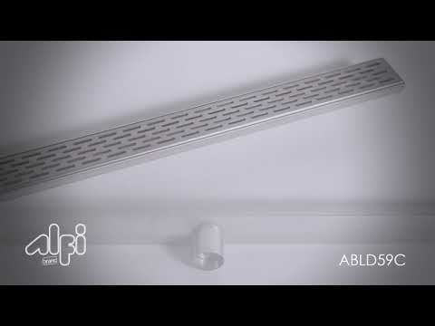 ALFI brand 59" Brushed Stainless Steel Linear Shower Drain with Groove Holes