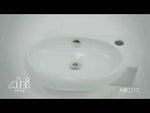 ALFI brand ABC117 White 17" Small Wall Mounted Ceramic Sink with Faucet Hole