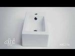 ALFI brand ABC116 White 20" Small Rectangular Wall Mounted Ceramic Sink with Faucet Hole