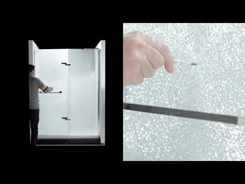 MAAX 139584-810-084-000 Capella 78 32 ½-35 ½ x 78 in. 8 mm Pivot Shower Door for Alcove Installation with GlassShield® glass in Chrome