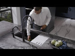 Ruvati 33-inch Undermount Workstation Granite Composite Kitchen Sink Matte Black - RVG2302BK