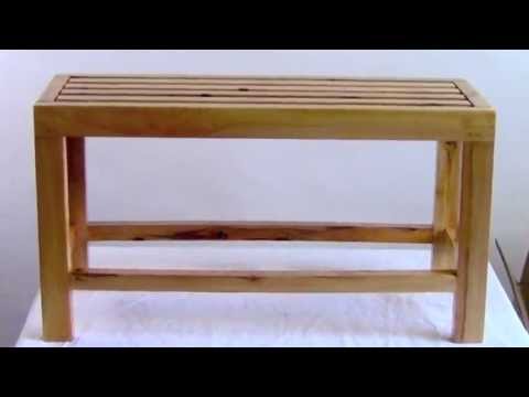 ALFI brand AB4401 26" Solid Wooden Slated Single Person Sitting Bench