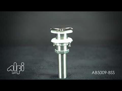 ALFI brand AB5009-BSS Brushed Stainless Steel Pop Up Drain for Sink w/o Overflow