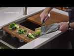 Ruvati 57-inch Workstation Two-Tiered Ledge Kitchen Sink Undermount 16 Gauge Stainless Steel - RVH8555