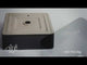 ALFI brand ABC903-BM Black Matte 16" Modern Square Above Mount Ceramic Sink