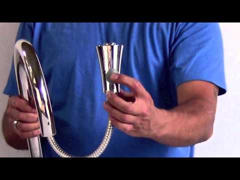 ALFI brand AB2034-PSS Solid Polished Stainless Steel Pull Down Single Hole Kitchen Faucet