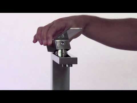 ALFI brand AB1129-BN Brushed Nickel Tall Square Single Lever Bathroom Faucet