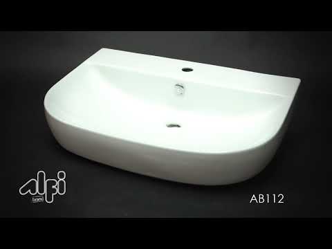 ALFI brand AB112  28" White D-Bowl Porcelain Wall Mounted Bath Sink