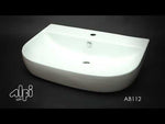 ALFI brand AB112  28" White D-Bowl Porcelain Wall Mounted Bath Sink